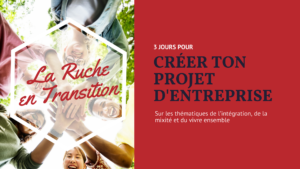 La Ruche en transition: passer du bénévolat à l'entreprenariat du 12 au 14 octobre 2018