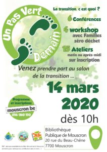 Salon de la transition "Un pas VERT demain" @ Bibliothèque Publique de Mouscron |  |  | 