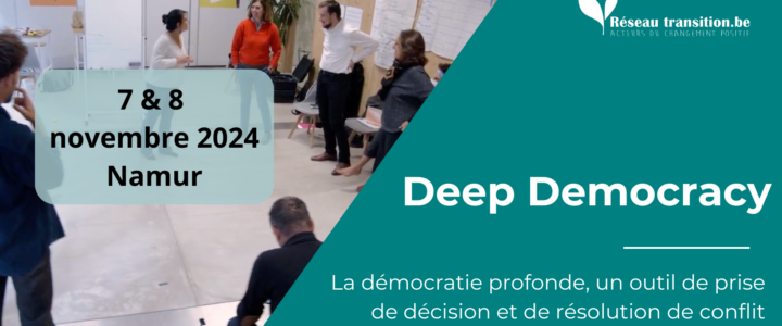 Formation : Démocratie profonde – 7 & 8 novembre 2024 – Namur