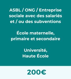 Tarif d'adhésion - Membre ONG